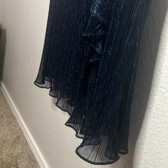 NWT-Adrianna Papell Metallic Crinkle dress, size 8. - Picture 6 of 16